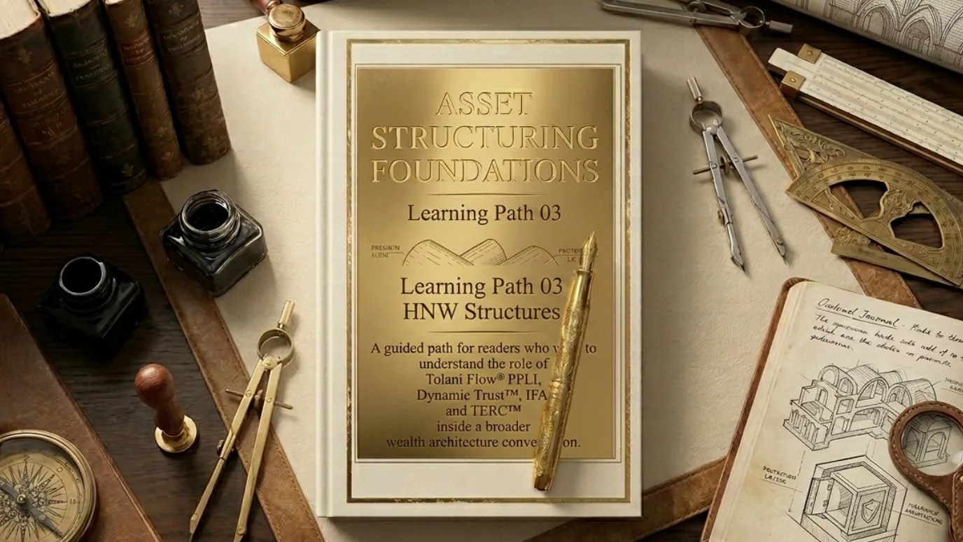 Learning Path 03 HNW Structures cover for ASC lessons on Tolani Flow PPLI, Dynamic Trust, IFA, TERC and wealth architecture structures