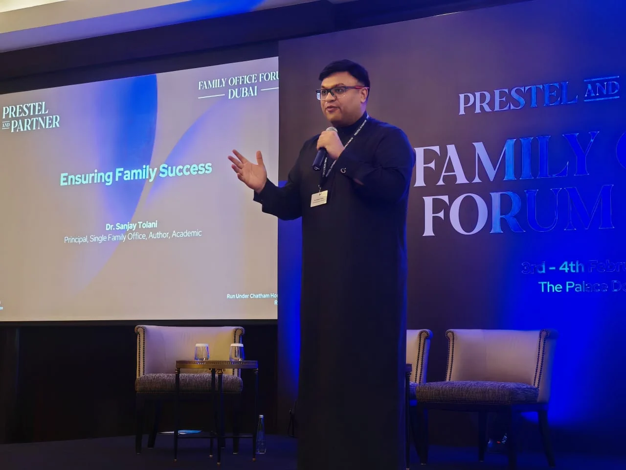 Dr Sanjay Tolani speaking at Family Office Forum Dubai